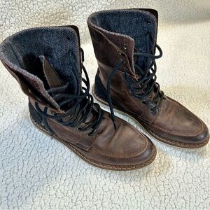 Rugged Men's Leather Lace-Up Boots